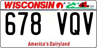 WI license plate 678VQV