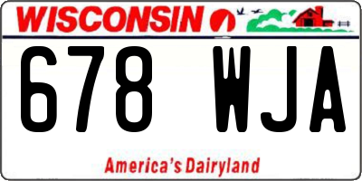 WI license plate 678WJA