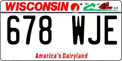 WI license plate 678WJE