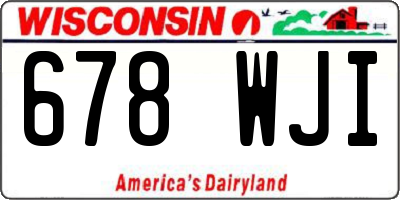 WI license plate 678WJI