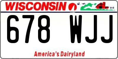 WI license plate 678WJJ