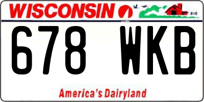 WI license plate 678WKB