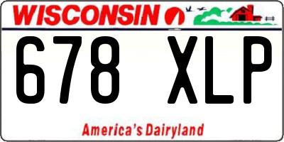 WI license plate 678XLP