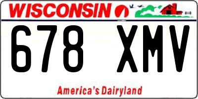 WI license plate 678XMV