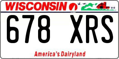 WI license plate 678XRS