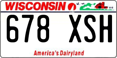 WI license plate 678XSH