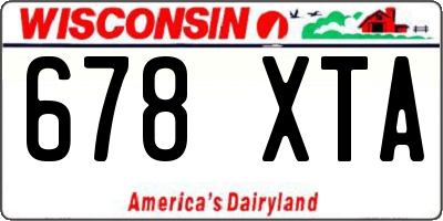 WI license plate 678XTA