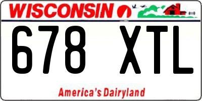 WI license plate 678XTL