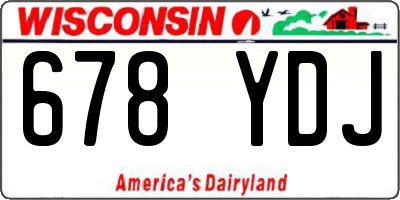 WI license plate 678YDJ