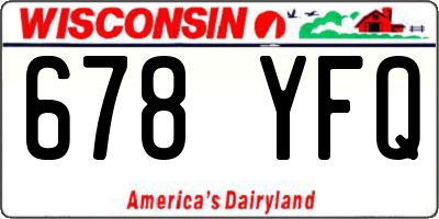 WI license plate 678YFQ