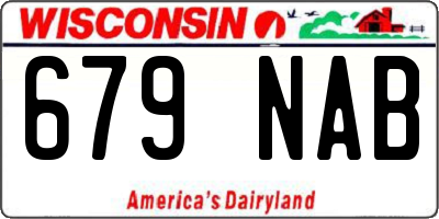 WI license plate 679NAB