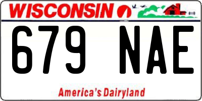 WI license plate 679NAE