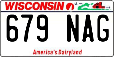 WI license plate 679NAG