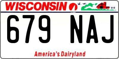 WI license plate 679NAJ