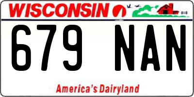 WI license plate 679NAN