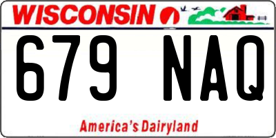 WI license plate 679NAQ