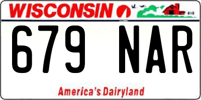 WI license plate 679NAR