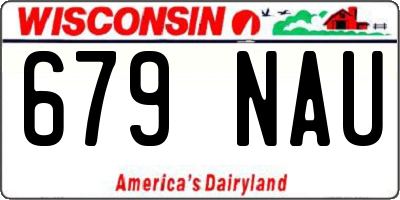 WI license plate 679NAU