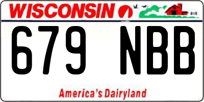 WI license plate 679NBB