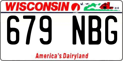 WI license plate 679NBG