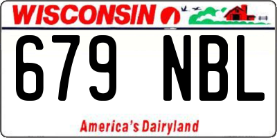 WI license plate 679NBL