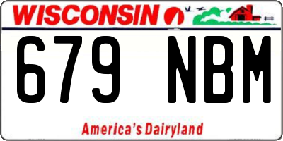 WI license plate 679NBM