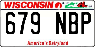 WI license plate 679NBP