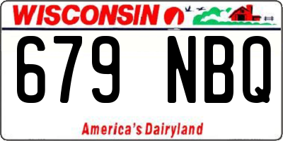 WI license plate 679NBQ