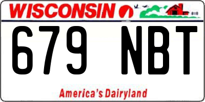 WI license plate 679NBT