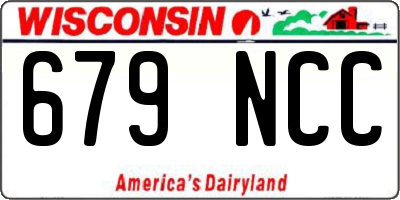 WI license plate 679NCC
