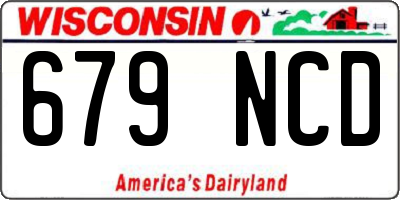 WI license plate 679NCD