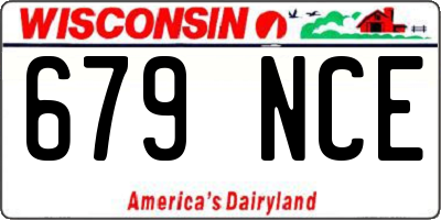 WI license plate 679NCE
