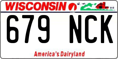 WI license plate 679NCK