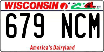 WI license plate 679NCM