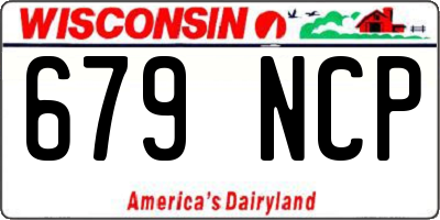 WI license plate 679NCP