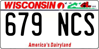 WI license plate 679NCS