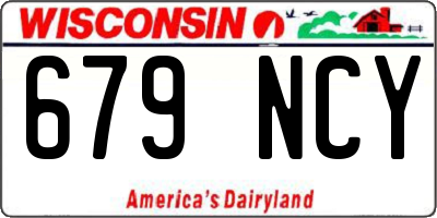 WI license plate 679NCY