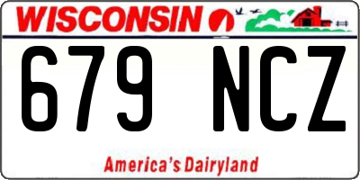 WI license plate 679NCZ