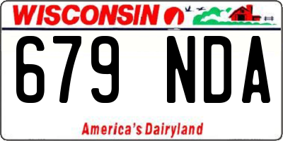 WI license plate 679NDA
