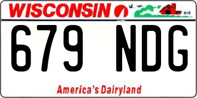 WI license plate 679NDG
