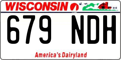 WI license plate 679NDH