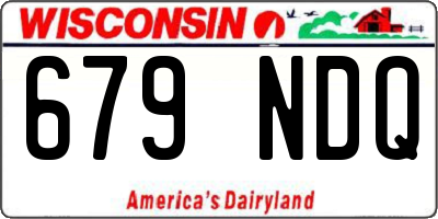 WI license plate 679NDQ