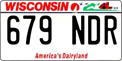 WI license plate 679NDR