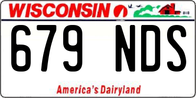 WI license plate 679NDS