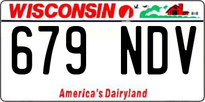 WI license plate 679NDV
