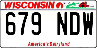WI license plate 679NDW