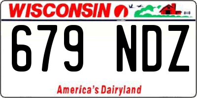 WI license plate 679NDZ