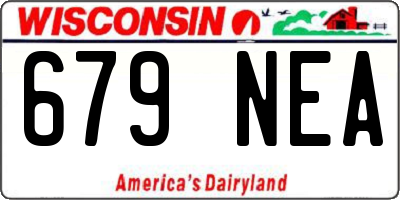 WI license plate 679NEA