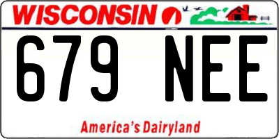 WI license plate 679NEE