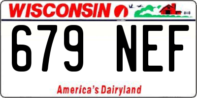 WI license plate 679NEF